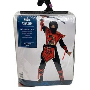 Halloween Costume Ninja Assassin Dress Up Kids Size Youth XL 14-16 New In Bag